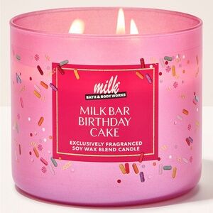 •Birthday Vibes• Bath & Body Works Milk Bar 3-Wick Birthday Cake Candle